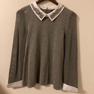 Belldini sweater with Rhinestone collar